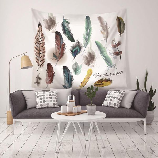 

tapestries yaapeet 1pc polyester colorful feather pattern wall tapestry living room hanging pretty party activities decor