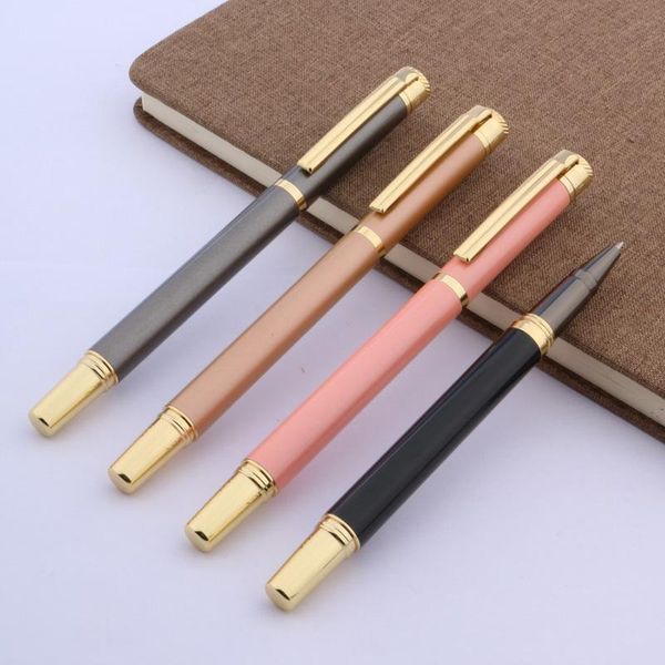 

office metal with color golden gift rollerball pen ballpoint pens, Blue;orange