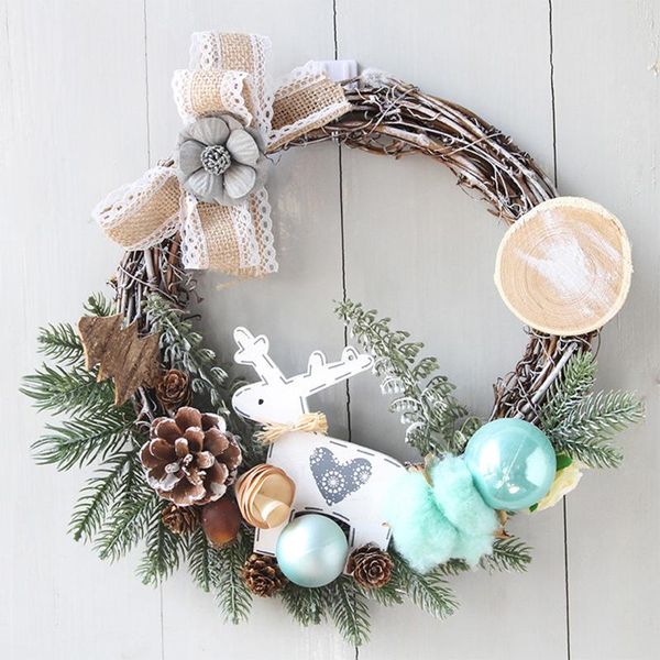 

wedding decoration rattan wreath metal hoop decor floral christmas for home hanging artificial flower decorative flowers & wreaths