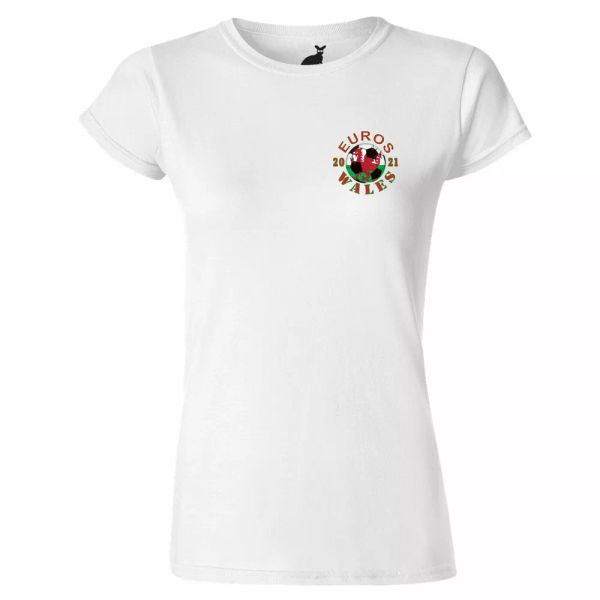 

wales euros 2021 pocket ball womens t shirt welsh football european support fan, White;black