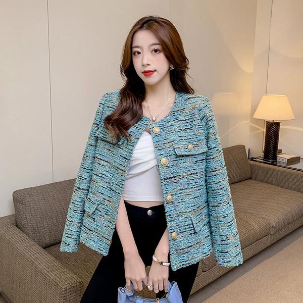 

women's jackets runway fall winter vintage small fragrant suit jacket korean elegant sweet coat outerwear top, Black;brown