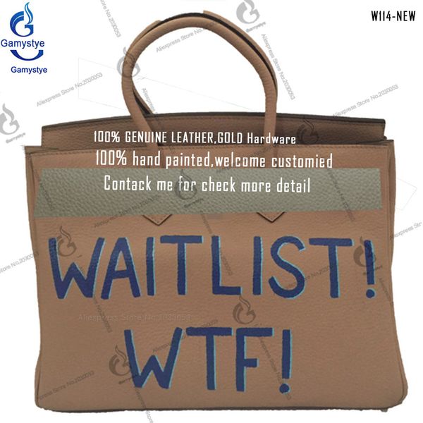 

art make hand draw wait list wtf blogger totes skull custom h bags cowhide handbags hand painted gifts genuine leather bags