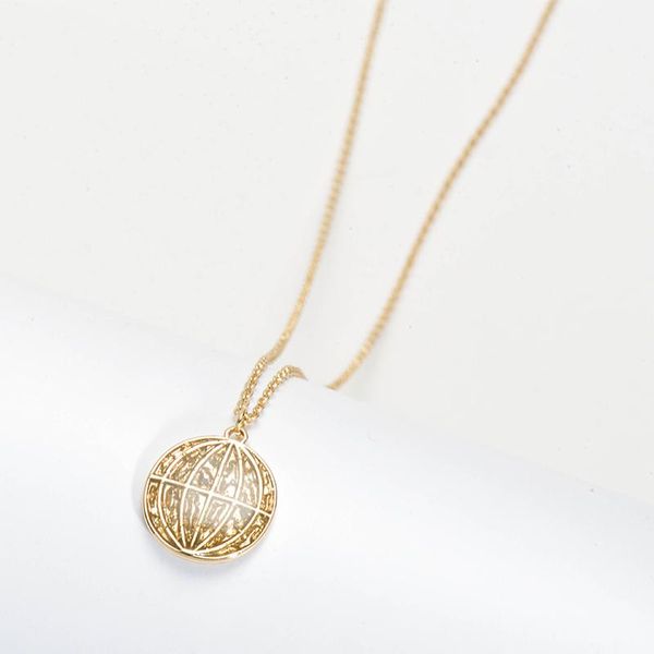 

pendant necklaces fever&shiny gold globe collar planet earth wold & fashion mujer kolye bijoux femme, Silver