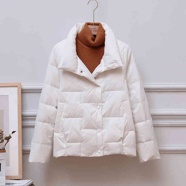 

spring and autumn women's down high neck light et, korean et., Black