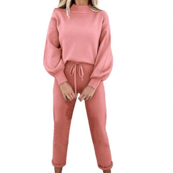 

women's two piece pants loose women sweatshirt set hooded pocket high waist solid color autumn winter ladies outfit, White