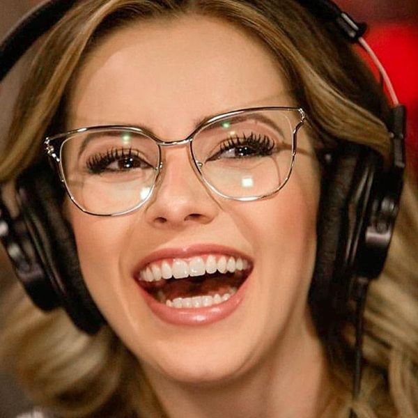 

fashion sunglasses frames eleccion cat eye eyebrow glasses frame women 2021 metal full myopia optical clear lens female prescription eyewear, Black