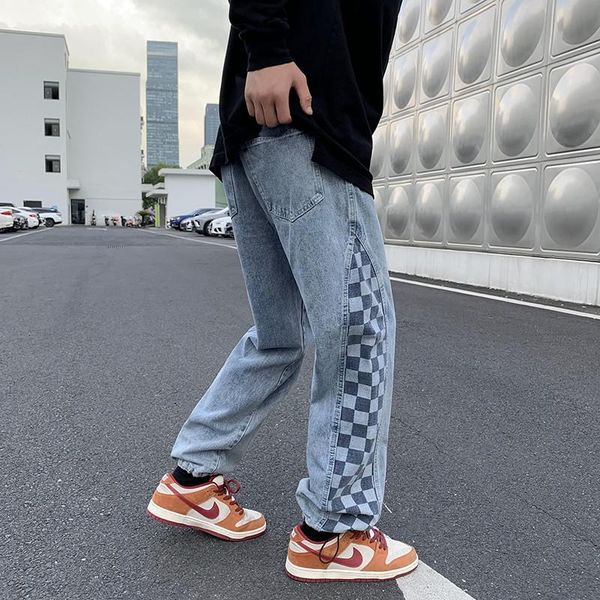 

men's jeans spring summer black blue cargo men streetwear denim jogger pants baggy harem jean trousers plus size 5xl ankle length