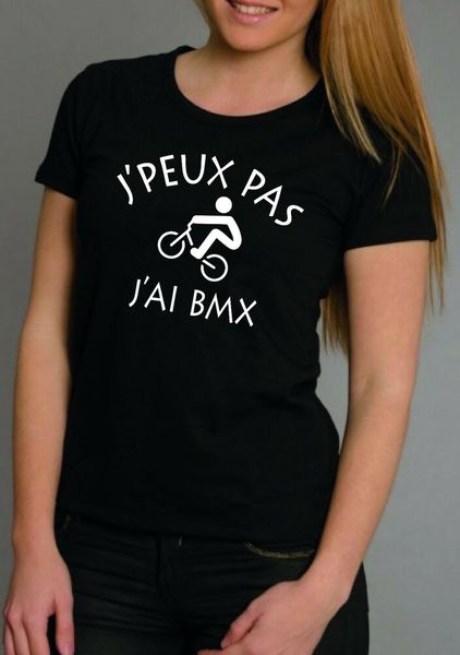 

womens t-shirt i cannot i bmx, White;black