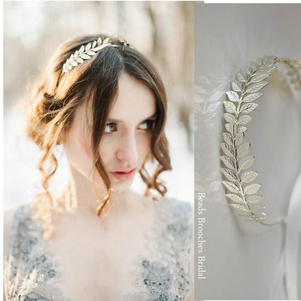 

hair accessories baroque metal gold leaf headband leaves headpiece tiara hairband for women forehead jewelry wedding headwear