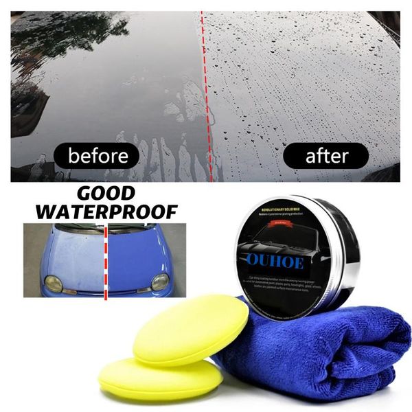 

care products car wax crystal plating set hard glossy paint coating tiny scratch repair maintenance with sponge and towel