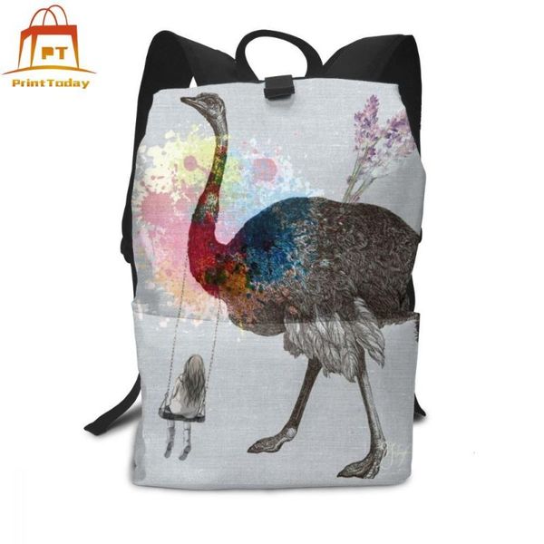 

backpack ostrich backpacks men - women trendy bag shopper teenage multi function bags