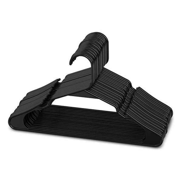 

hangers & racks black plastic hangers, clothes perfect for everyday standard use, clothing