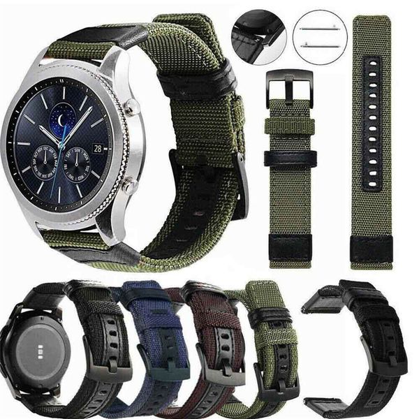 Canva Sport Relds Bandstrap Band 20 22 мм для Samsung Galaxy Watch 3 45 мм 41 мм / Amazfit GTS GTR 2e Smart Britstrap браслет браслет браслет