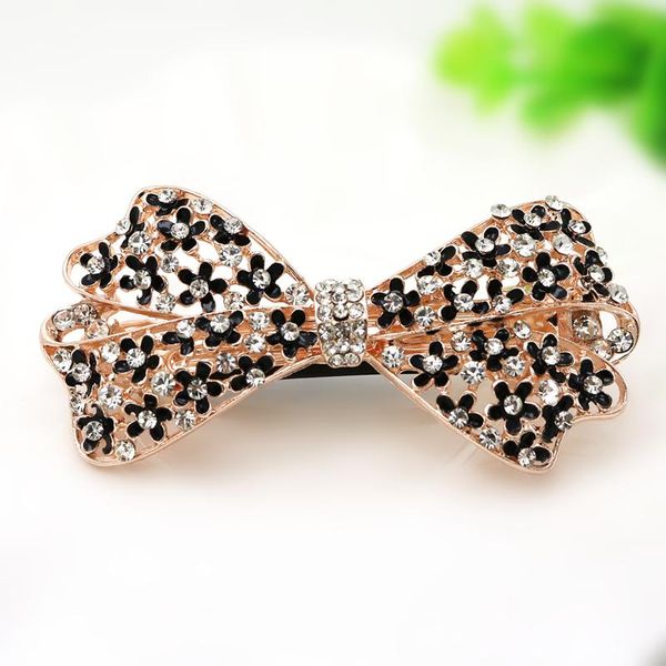 

hair clips & barrettes jewelry enameled flower bow tie peacock pinchcock accessories rhinestone ornament, Golden;silver