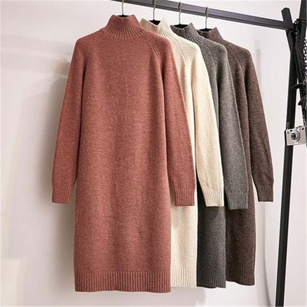 

women's sweaters vestido solto longo de malha feminino, vestido casual sÃ³lido manga comprida outono , festa vintage feminino pz2893 j7p, White;black