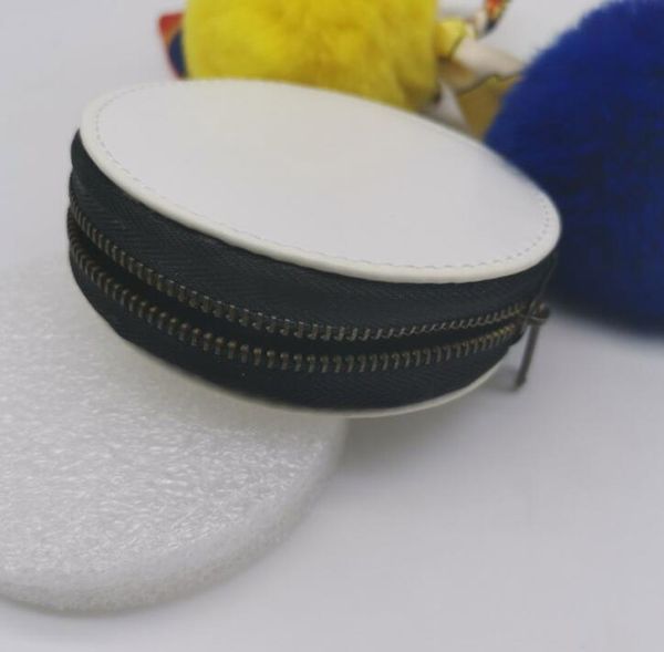 

dhl100pcs uv printing diy white blank round shaped short coin purses, Red;black