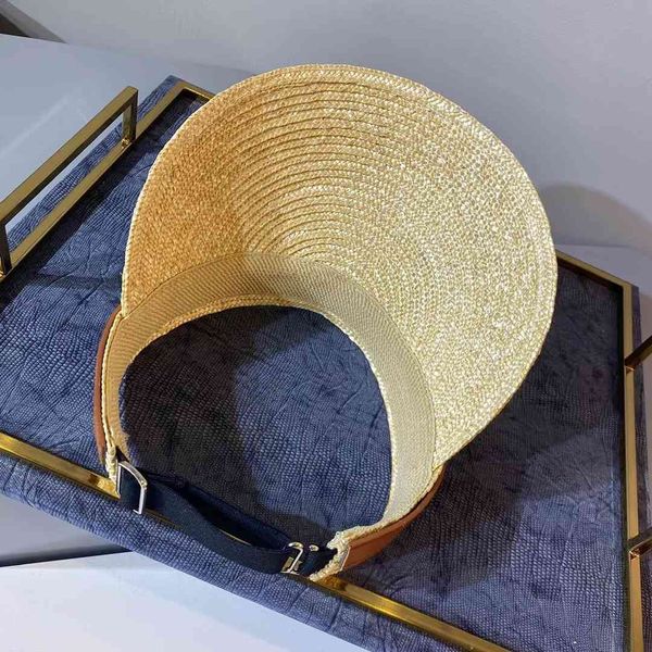 

21 summer belt versatile leisure travel sun visor hat straw hat, Black;white