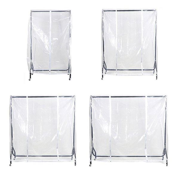 

clothing & wardrobe storage 2021 clear waterproof dustproof zip clothes rail cover rack protector bag hanging garment suit coat
