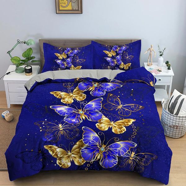 

bedding sets soft duvet cover set butterflies in the flowers animal pattern comforter bed king  size bedclothes