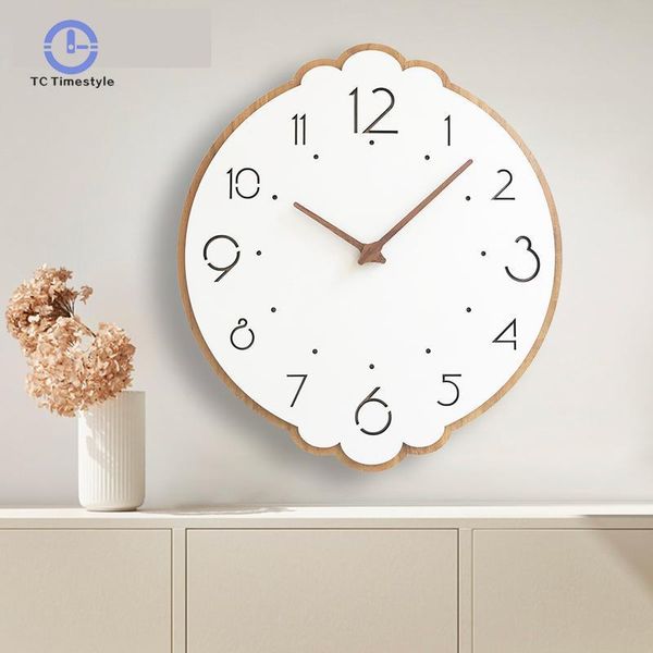 

wall clocks clock wood irregular creative living room simple modern home mute electronic quartz decoration gift