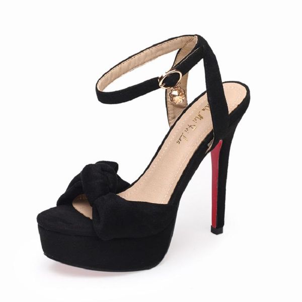 

summer european and american fish mouth female sandals stiletto heels., Black