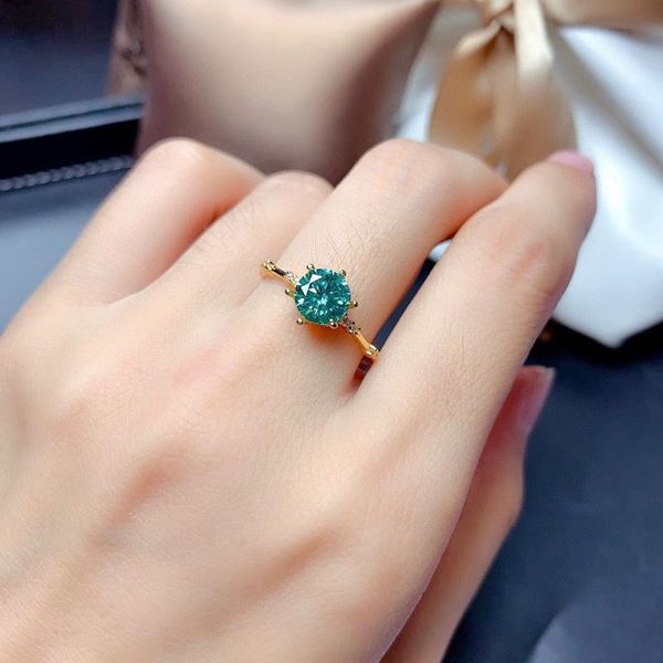 

wedding rings 2021 fine inlay blue green cubic zirconia bride fashion gold jewelry for women engagement statement gifts, Slivery;golden