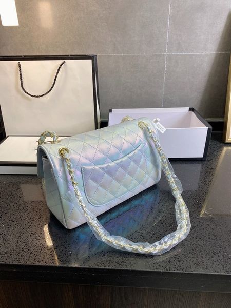 

high-end luxury leather bag leathers clutch 19 series authentic woman fashion wild colorful retro diamond chain crossbody shoulder bags box