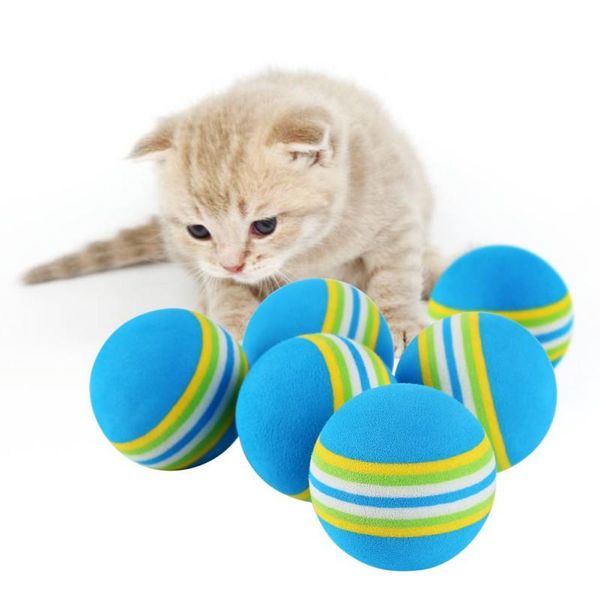 

cat toys pet training supplies interactive kitten playing chewing rattle scratcher natural foam eva toy ball 10 pcs
