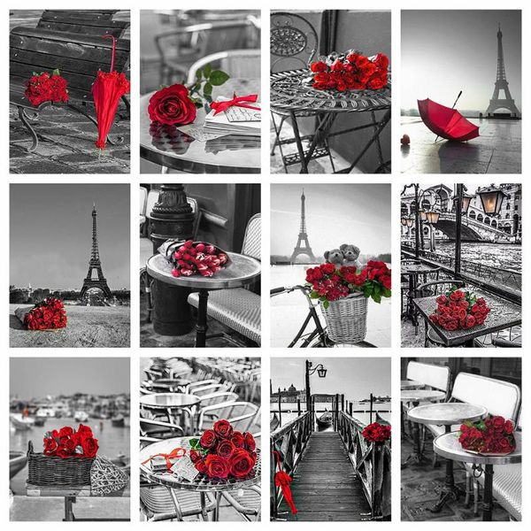 

diamond painting evershine embroidery flowers full square kit pictures of rhinestones mosaic cross stitch rose crafts