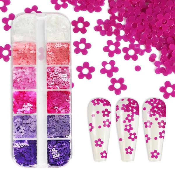 

grids/set 5mm butterfly flower nail sequins diy design tiny slices decoration acrylic beauty polymer clay art accessor decorations, Silver;gold