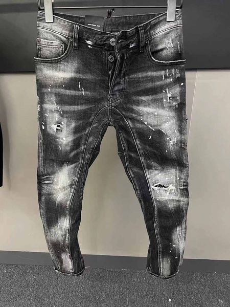 

dsq jeans herren luxus designer jeans skinny ripped cool guy kausal loch denim mode marke fit jeans mÃ¤nner washed pants 61288, Blue
