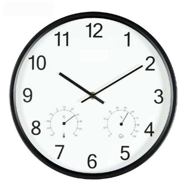 

wall clocks simple metal clock:simple digital pro nordic wind temperature hygrometer multi-function clock ht