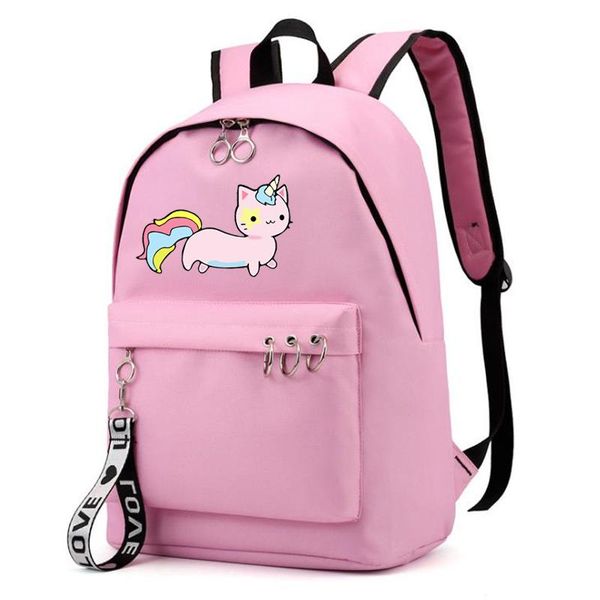 

backpack cute cat backpacks for students candy color shoulders large capacity teenagers travel bags back to school bag