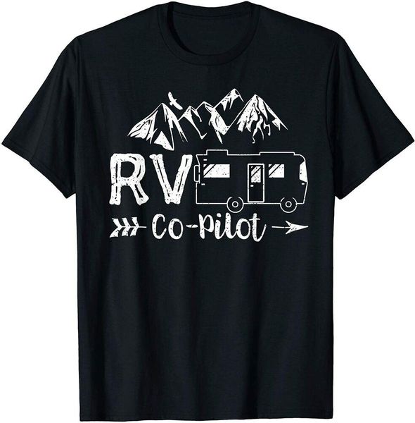

rv co-pilot shirt camper life camping hiking outdoors size s-5xl, White;black