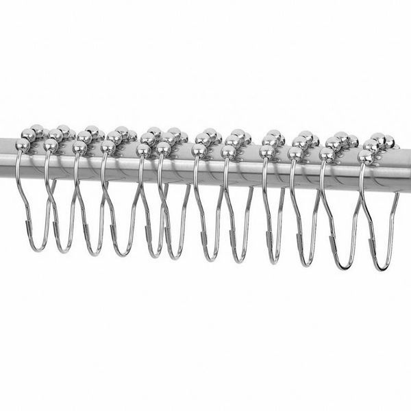 

shower curtain hooks rings rust-resistant 12pcs curtains