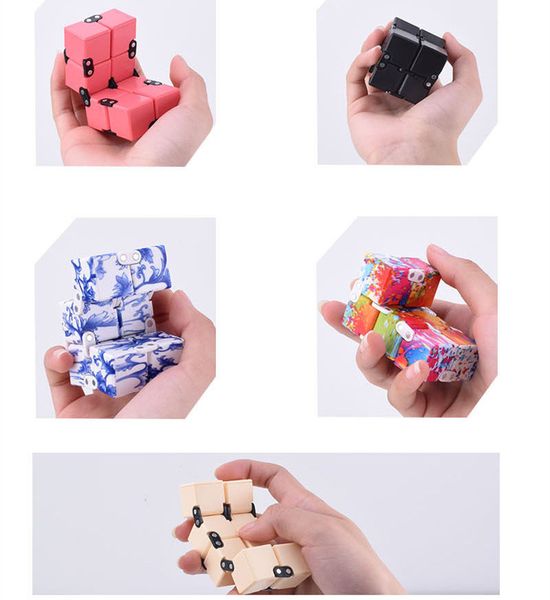 

in stock 10 colors color infinity cube mini toys kids magic blocks adults finger anxiety stress relief decompression
