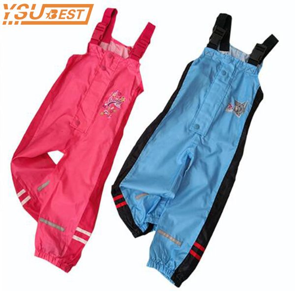 

boy girl children waterproof rain pants waterproof overalls 1-6yrs baby boys girls overalls kids overalls, Blue