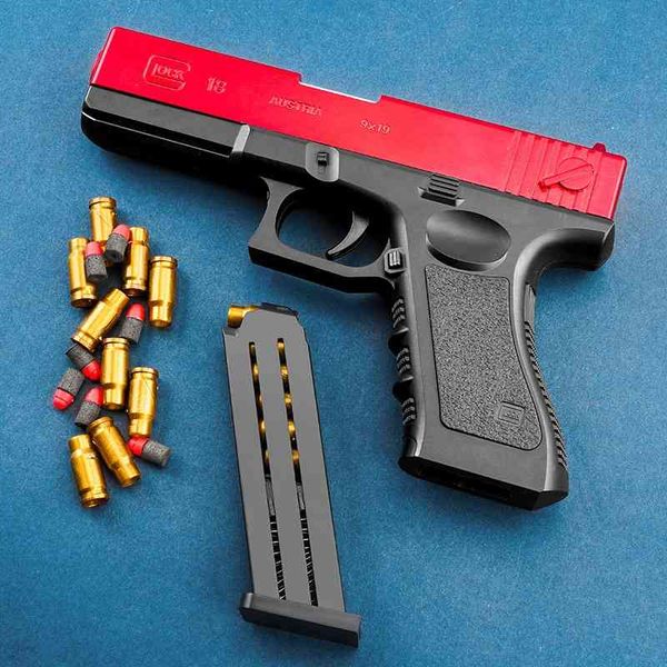 

children's toy guns shake the same glock throw shell m1911 soft spistol clip boy to match tiktok