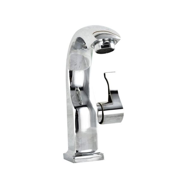 

bathroom sink faucets basin vertical type spiral vegetable rotatable single hole water kitchen supplies (silver)