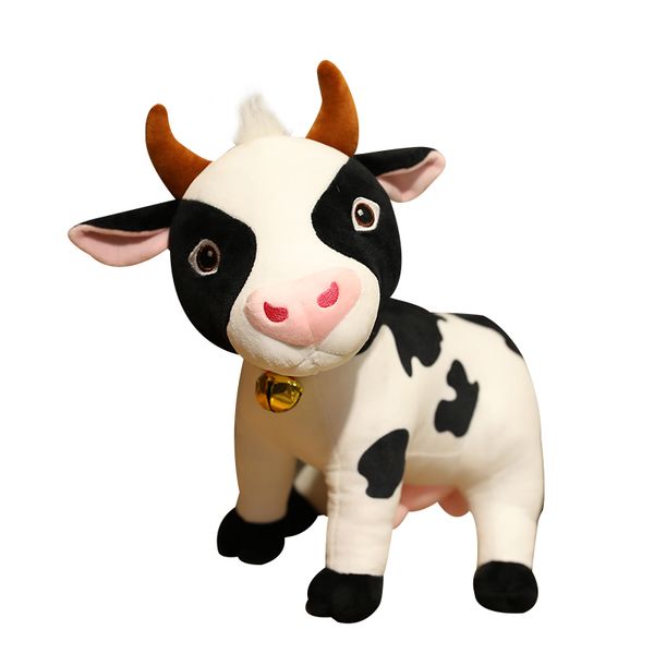 

cute 28-60cm milk cow farm animal doll kawaii stuffed plush toy baby comforting toy for children