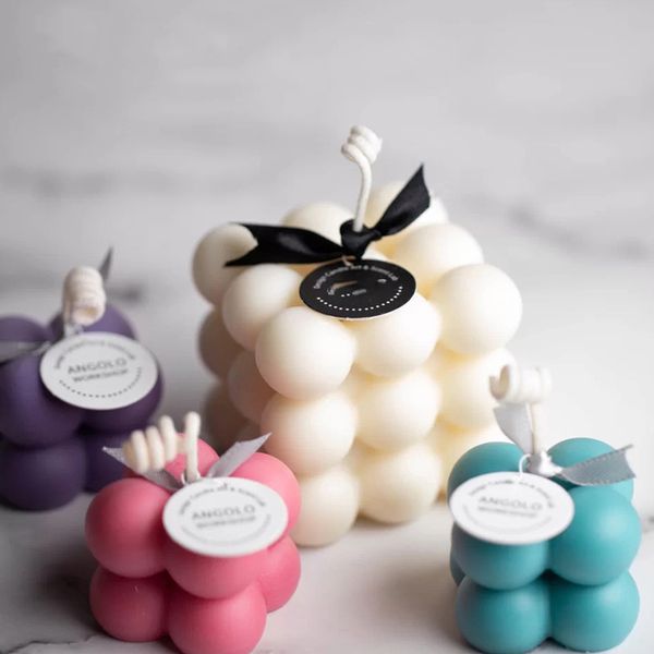 

magic cube silicone candle mold ball cute wedding diy scented candles making mould sphere molds