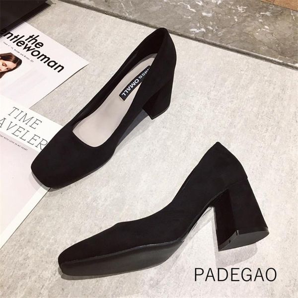 

dress shoes womens 2021 high heels black solid fashion casual consise ladies