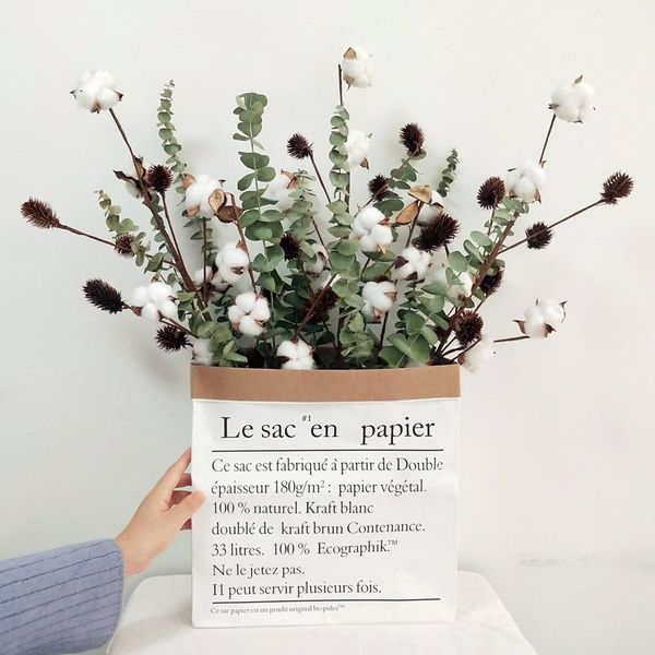 

artificial eucalyptus leaves dried cotton flower bouquet for home wedding birthday party decoration garland diy wreath supplies decorative f