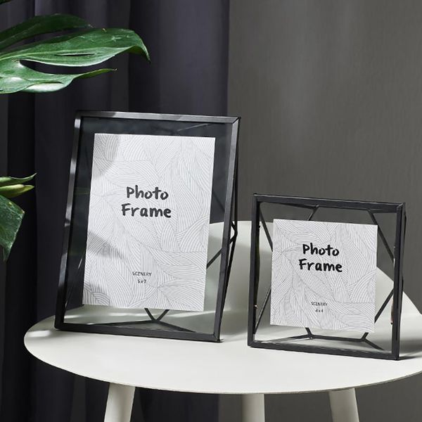 

frames nordic glass decorative po frame picture holder on the table modern home decoration bedroom desk accessories