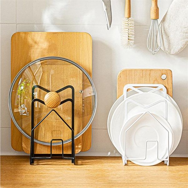 

kitchen storage & organization cutting board rack pot lid holder multifunction shelf drain towel rag organizer
