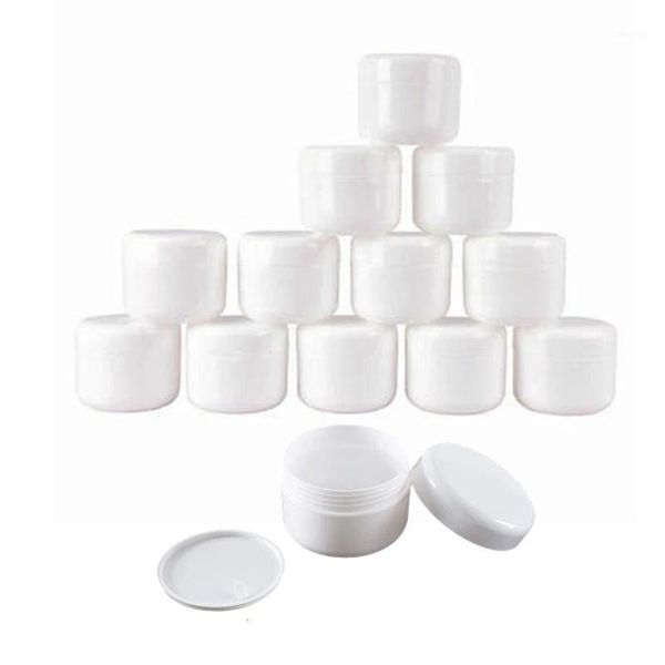 

storage bottles & jars 10pcs makeup container travel bottle 10g face cream lotion plastic empty cosmetic refillable sample white