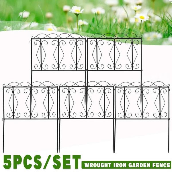 

fencing, trellis & gates 5pcs decorative garden fence outdoor rustproof landscape border folding patio fences flower bed fencing barrier