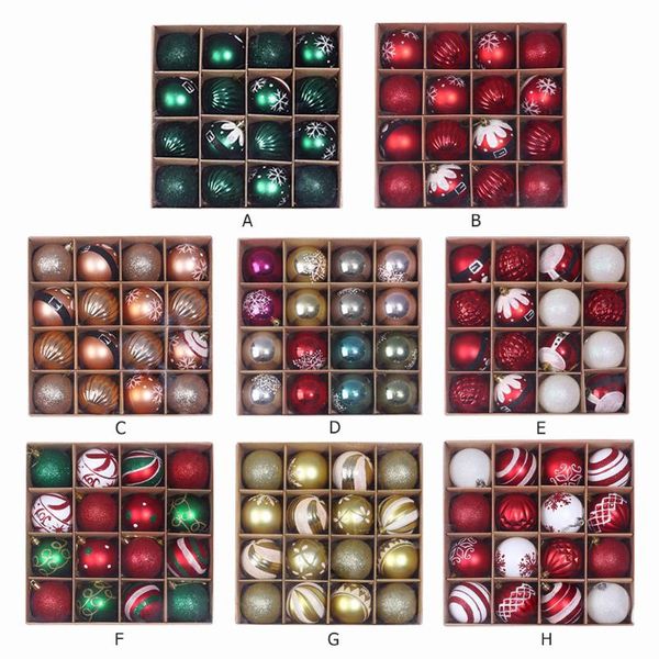 

party decoration 16pcs 6cm christmas balls glitter tree ornaments hanging decorations for home palline natale decor xmas 2021