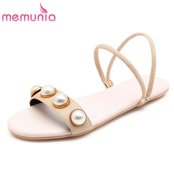 

plus size 33-43 summer shoes woman flat with sandals women fashion suede leather simple leisure, Black