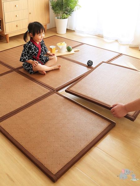

carpets japanese tatami for living room rattan weaving mat home cute floor bedroom joining together cushion kawaii area rug
